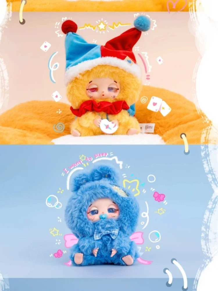 Nova série duoudou sorte vinil bonito caixa cega surpresa boneca figura ornamento aniversário menina presente de halloween brinquedos genuínos