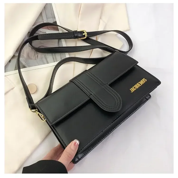

‌Dual-Tone PU Crossbody Bag - Women's Magnetic Buckle Purse with RFID Blocking & Adjustable Strap (Commuting/Shopping/Travel)