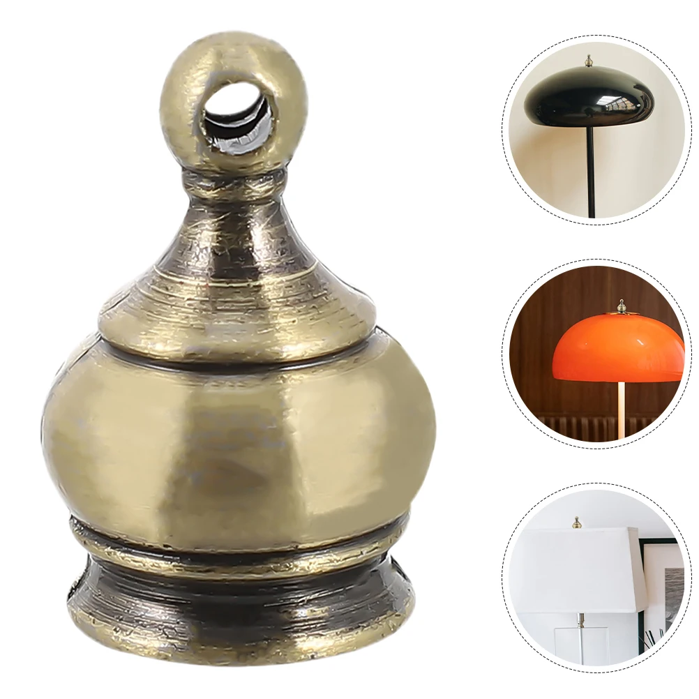 

8 Pcs Perforated Decorative Nut Finials Fence Gold Knob Accessories and Parts End Cap Brass