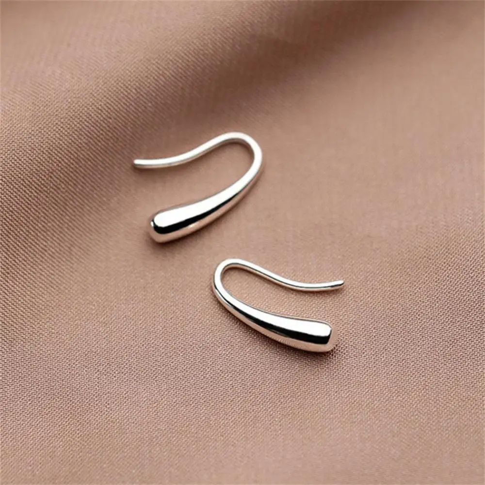 925 Sterling Silver Water Droplets Earrings For Women Simple Fashion Silver Color Earrings Wholesale/Dropshiping Jewelry Gift