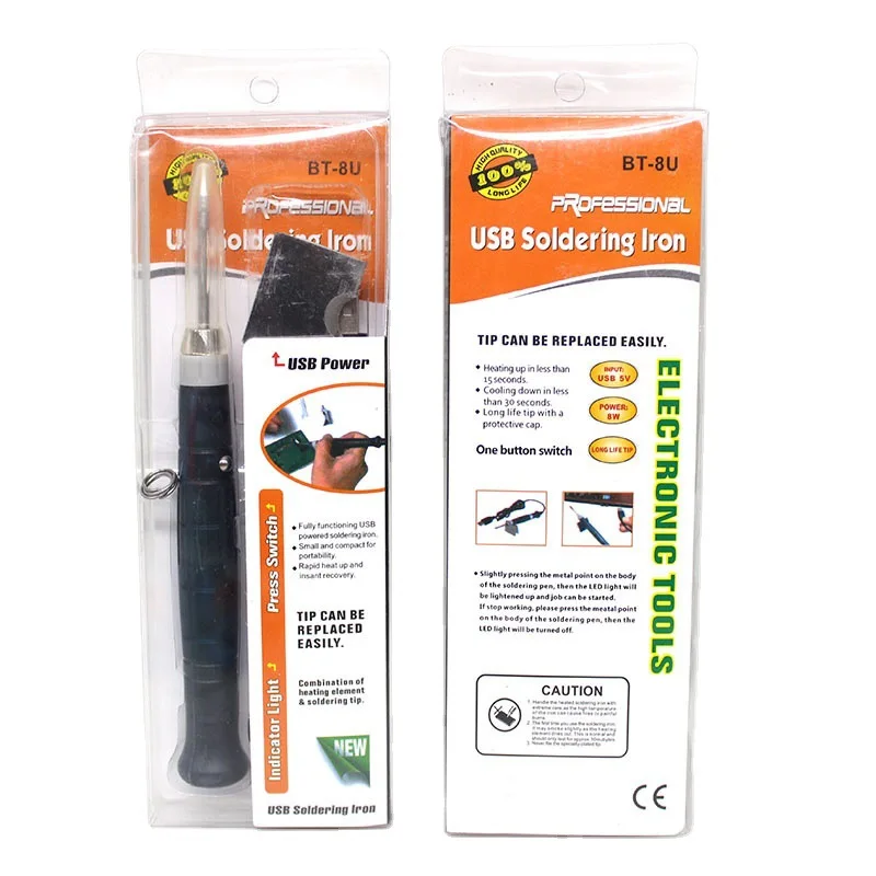 Portable USB Soldering Iron Kit 5V8W Mini Handheld Electric Welding Pen
