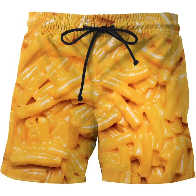 Funny Fatty Beef Hot Dog pantaloni corti con stampa 3D da uomo Street Hip Hop Beach Shorts Skateboard pantaloncini da bagno donna Short Trunks