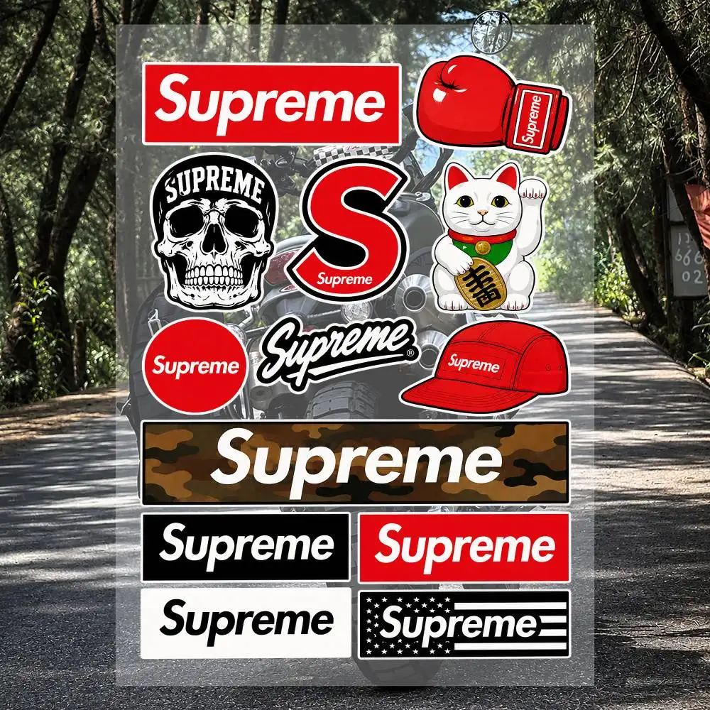 A-S-su-p-R-r-eme Charakter-Aufkleber-Set Wasserdichte Vinyl-Aufkleber für Laptop, Handyhülle, Wasserflasche, Helm, Skateboard, Notizbuch