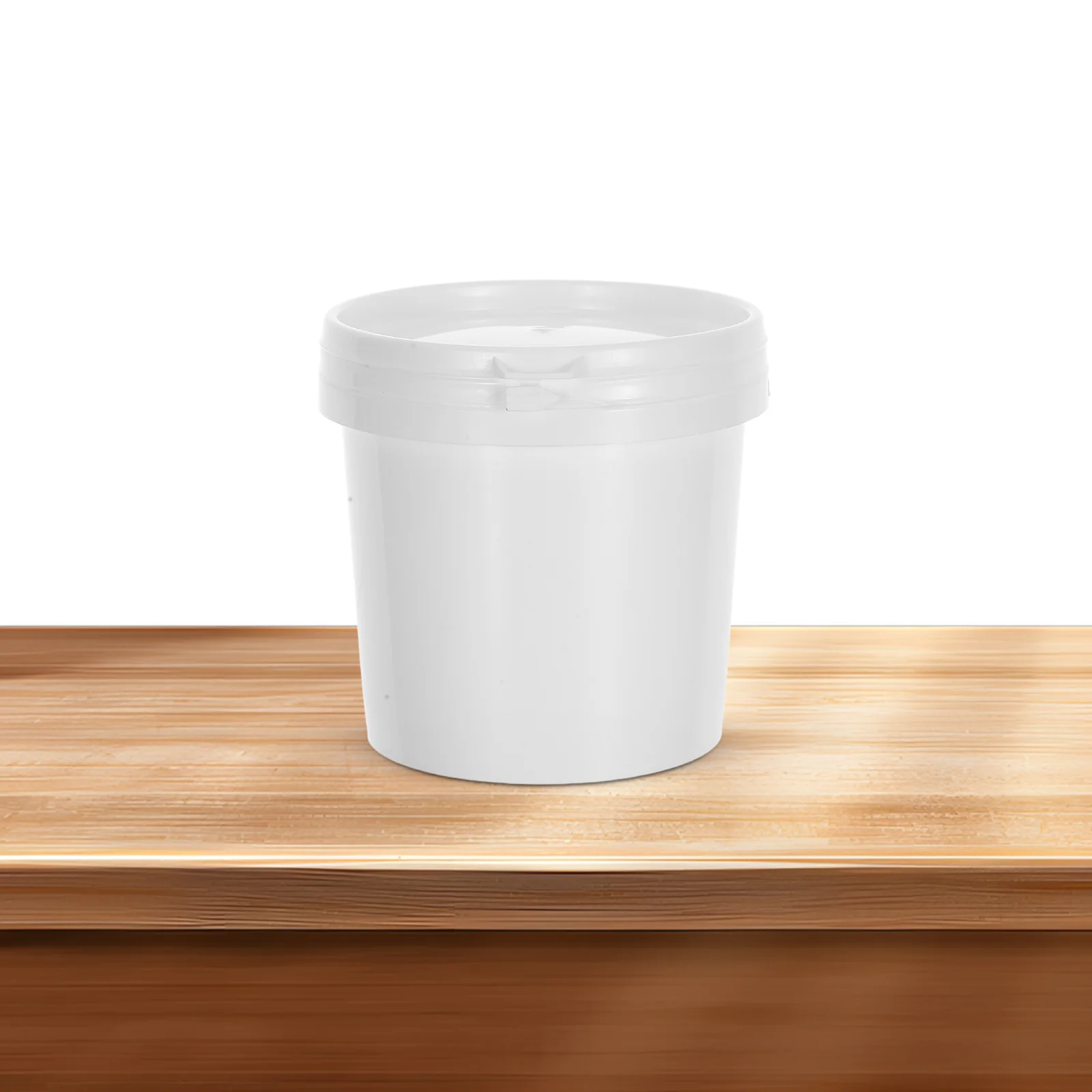 

4 Pcs Chemical Storage Empty Barrel Paint Saver Container Gallon White Plastic Cleaning Bucket