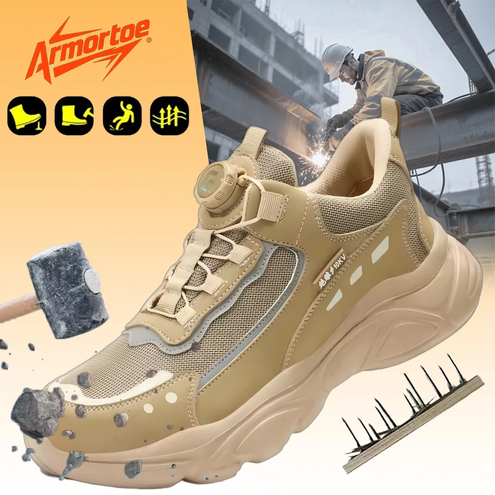 

ArmorToe Insulated 10KV Breathable Electrician Shoes Safety Shoes Wear-resistant Work Shoes Four Seasons Models #Armor2576