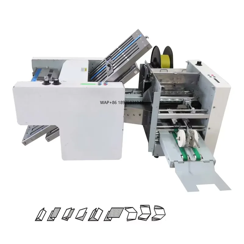 Automatic Desktop 4+2 A3 Paper Folder Machine Paper Brochure Advertising Leaflet Fold Machine A4 Paper Cross Folding Machine