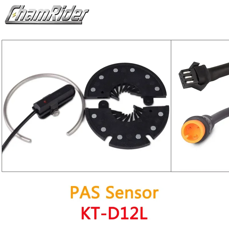 ChamRider-KT PAS Pedal Assist Sensor, conector impermeável, sensores Dual Hall, 12 sinais, V12L, D12L, BZ-4 8, BZ-10C Julet, 6 ímãs