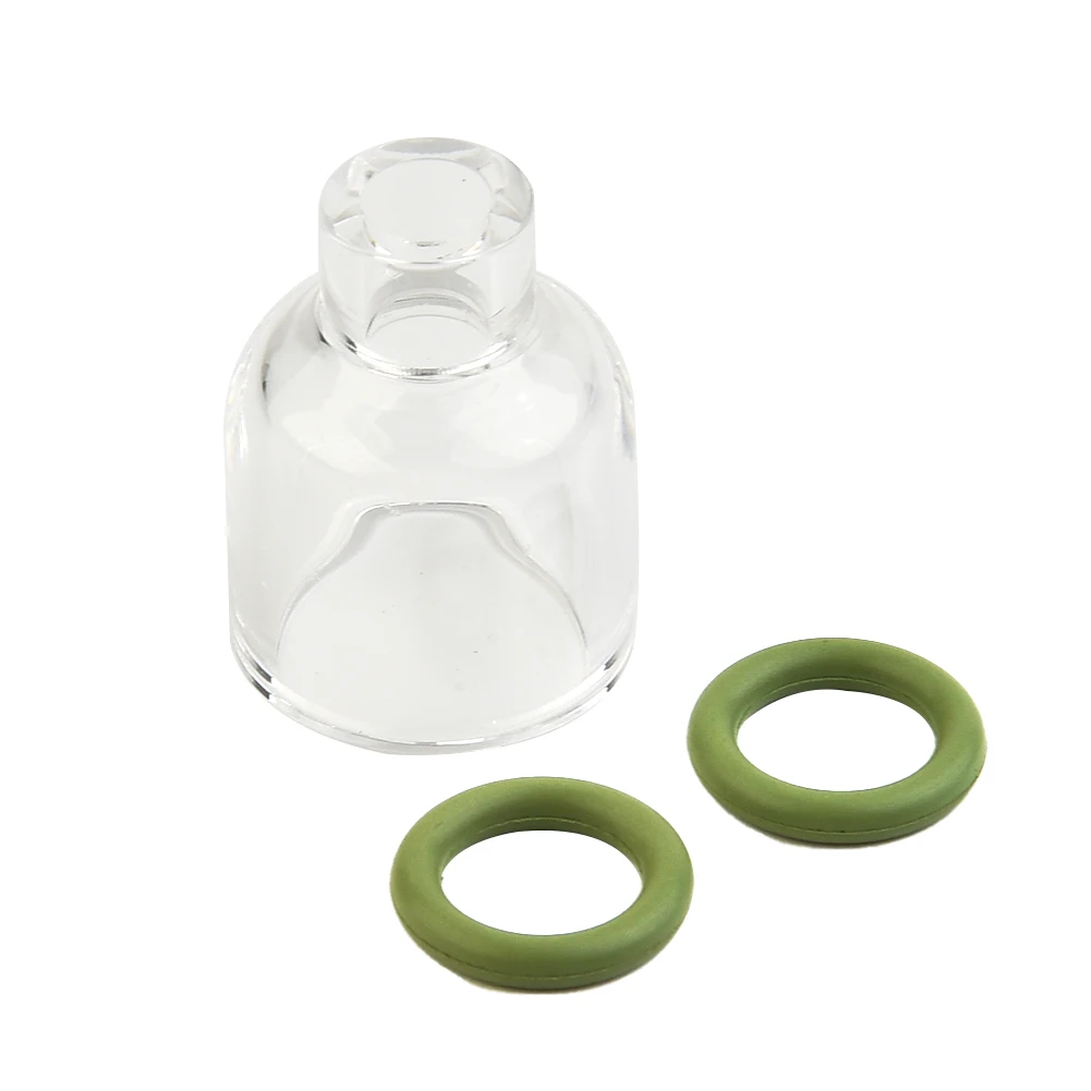 Gas Lens TIG Clear Visualization Glass Nozzle Compatible with WP9/17/18/20/26 Consumables Featuring O Rings and Mesh