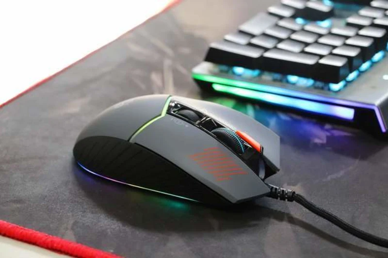 A4tech ES52Pro Wired Gaming Mouse Grey RGB Light Professional Esports Game Mouse 16000dpi