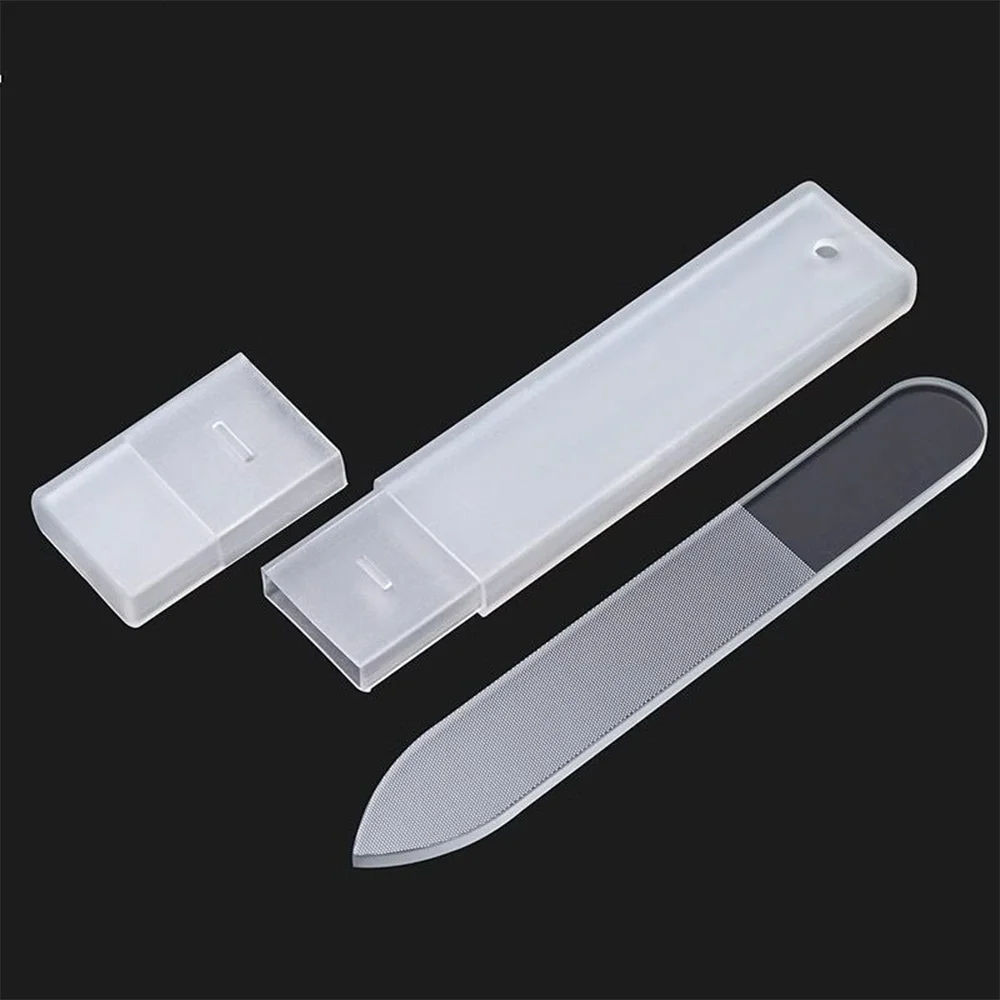 Pilnik do paznokci, przezroczysty, do polerowania, szlifowania, trwały, z nano szkła, profesjonalne akcesoria i narzędzia do manicure.