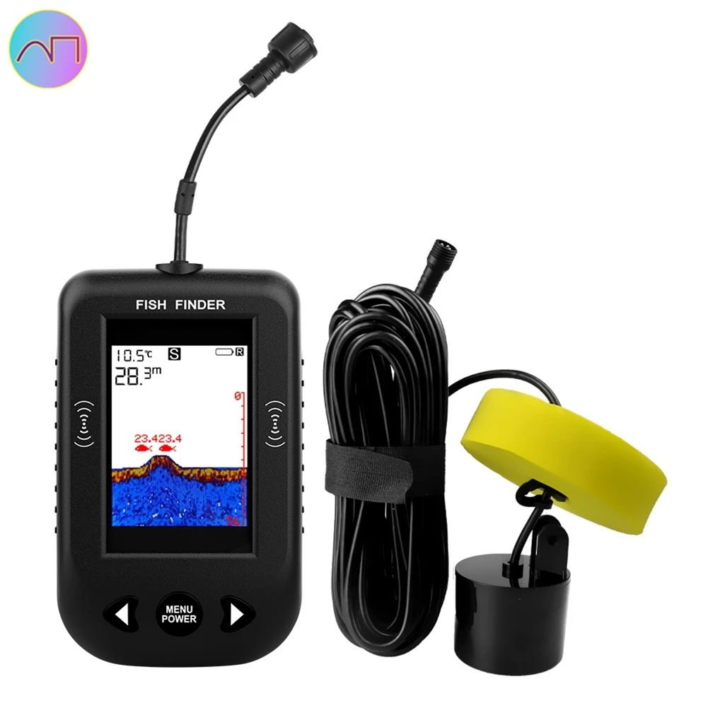 

Buscador de peces portátil, sonda profundidad agua, buscador temperatura con cable, Sensor de sonda,