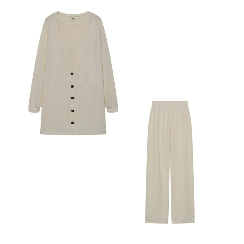 الأوروبية الأمريكية محبوك بلون التخسيس ثلاث قطع مجموعة للنساء 2026 ربيع الخريف جديد ملابس رياضية النساء معطف سترة السراويل