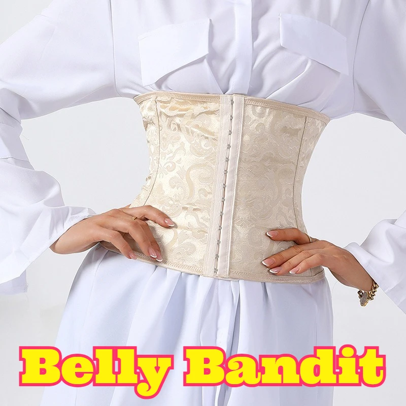 Waist Trainer Buckle Closure Tummy Control Waist Cincher Body Shaper Slimming Corset Firm Control Tummy Trimmer Adjustable Wear