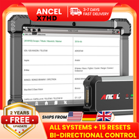 Ancel X7 HD Diesel Heavy Duty Truck Scanner Bi-directional ECU Oil Reset All System OBD2 Diagnostic Tool for 24V Truck&12V Car