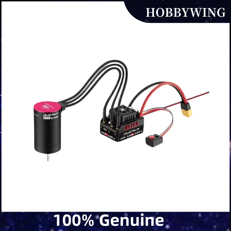 

HobbyWing QuicRun WP 10BL120 G2 120A ESC 3652 3660 G2 Бесщеточный двигатель для 1/10 RC Модель автомобиля Багги Гоночные аксессуары RC