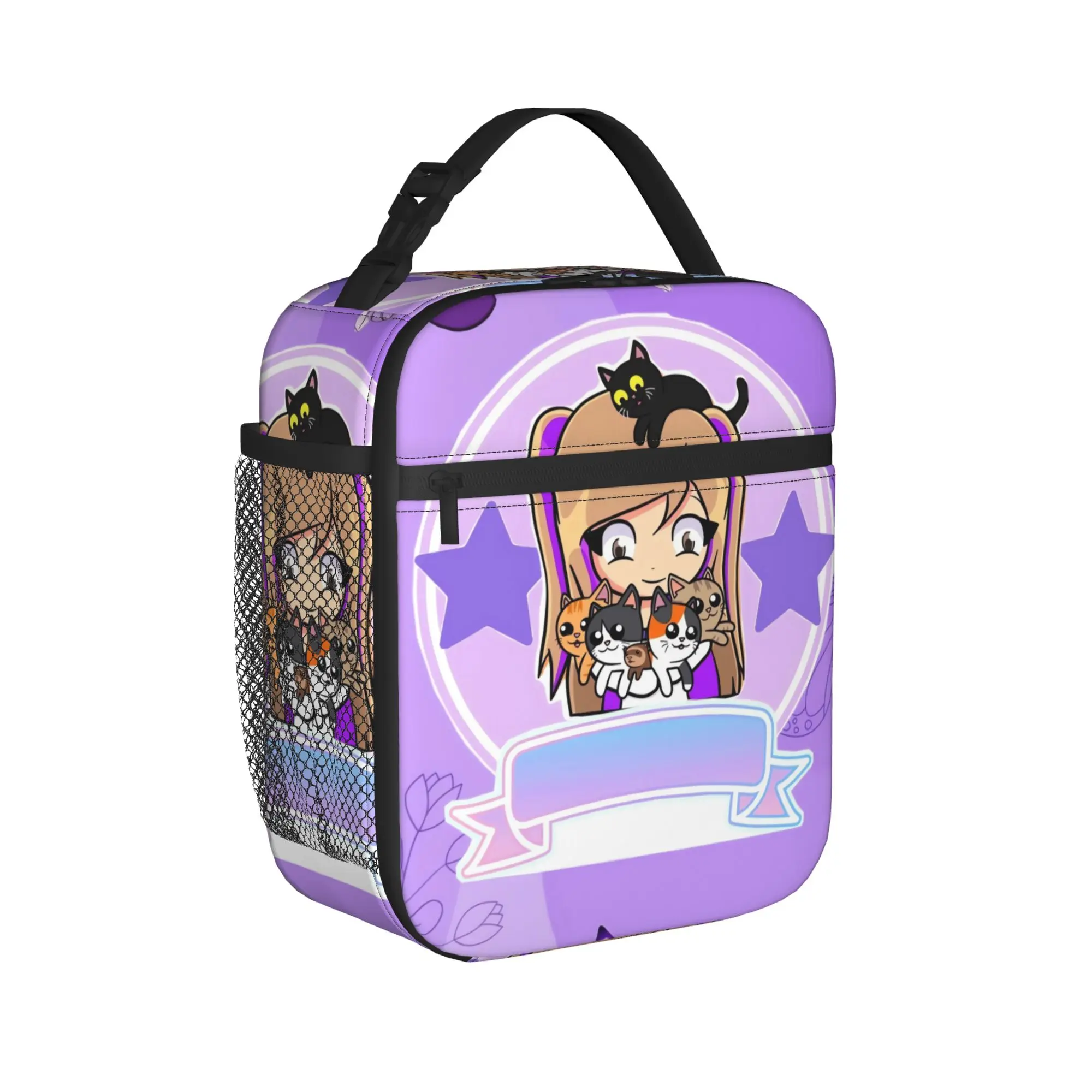 Music Star Frame Lyna Vallejos Lunch Bag  Portable Zipper Lunch Box Child Travel Graphic Design Cooler Bag Thermal Tote Handbags