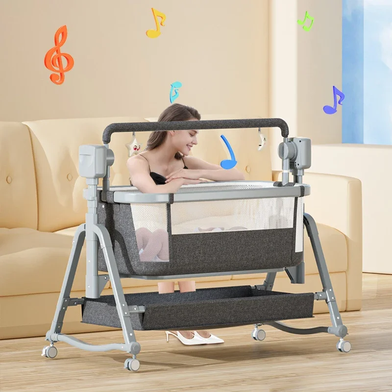 Baby Multifunctional Electric Cradle Cradle Cradle Rocking Chair Newborn Smart Baby Coax Baby Bedside Bed Sleeping Basket