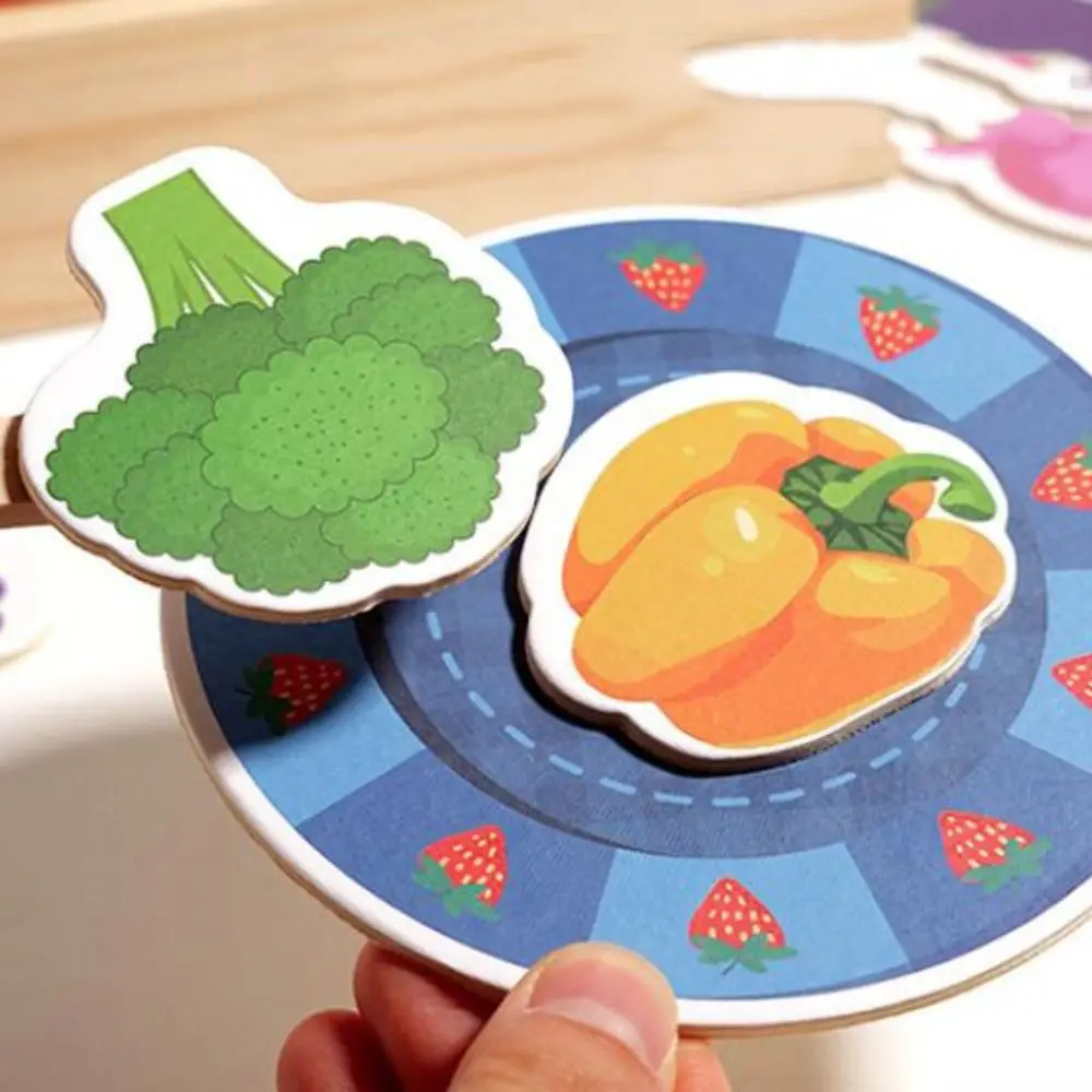 Food Feeding Simulation Feeding Game Simulation Role Play Bear Pretend Food Set Spoon Early Education Wooden Feeding Toy