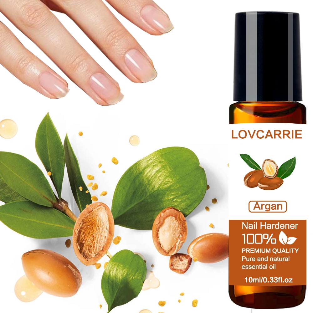 LOVCARRIE-Argan Natural Endurecedor de Pregos, Óleo Essencial, Óleo de Cutícula, Tratamento Nail Art, Reparar Unhas Danificadas, Qualidade Premium, 10ml