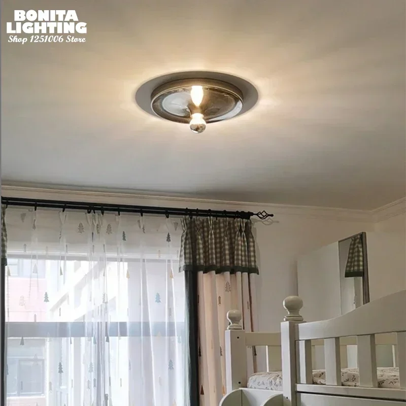 Retro Ripple Round Disc Wandleuchte für Flur, Eingang, Restaurant, Schlafzimmer, Mid-Century-Design, Heimbeleuchtung