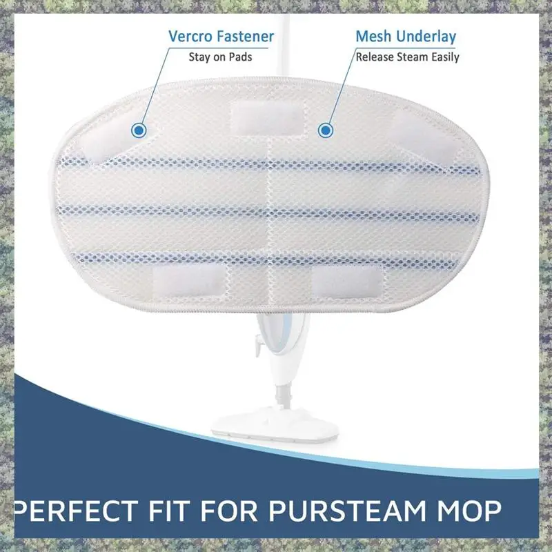 WON 12 Uds almohadilla de repuesto para mopa de vapor Pursteam Thermapro 10 en 1 mopa de vapor lavable reutilizable almohadillas de fregona de vapor