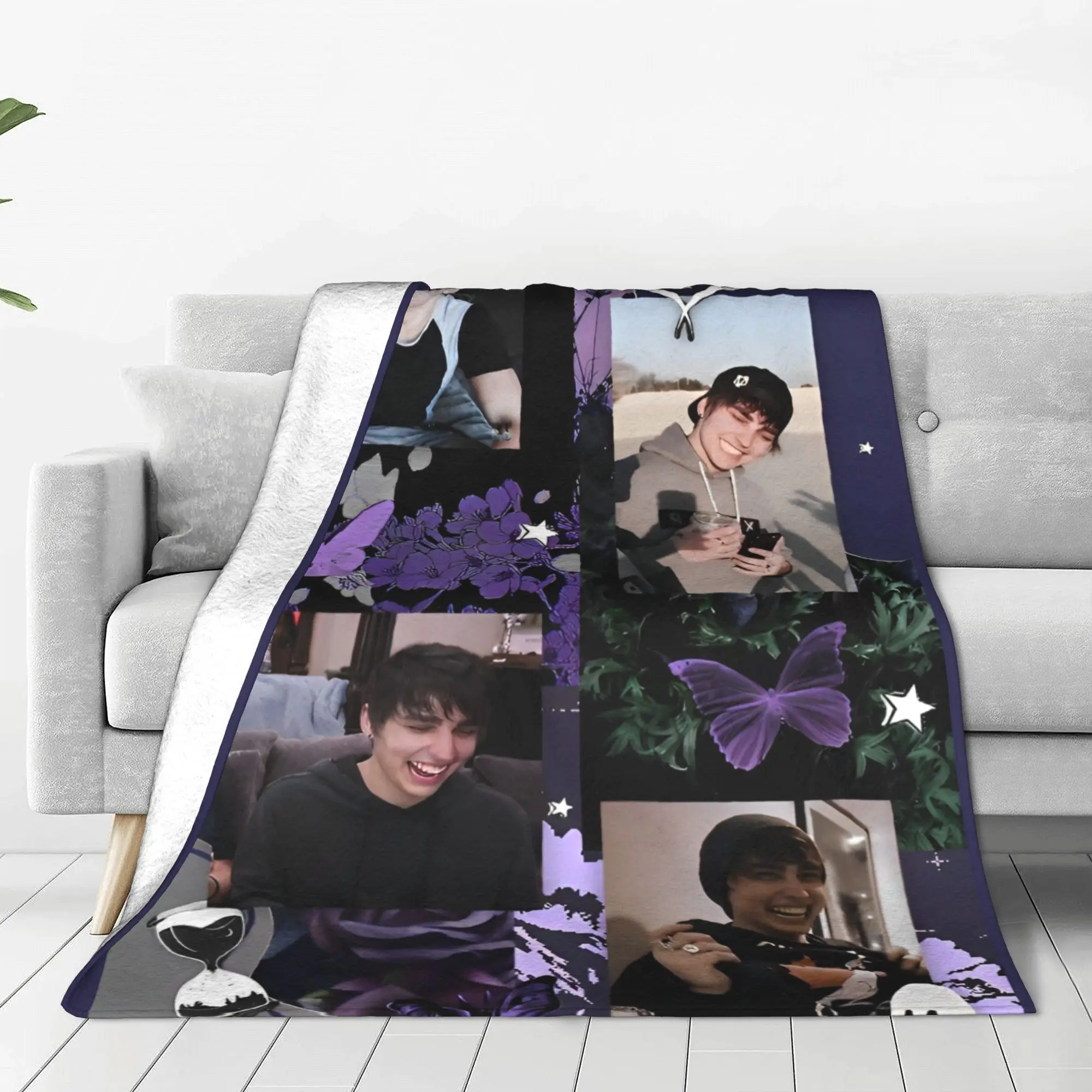 Sam and Colby XPLR Blankets Movie Wool Funny Warm Throw Blankets for Home Summer