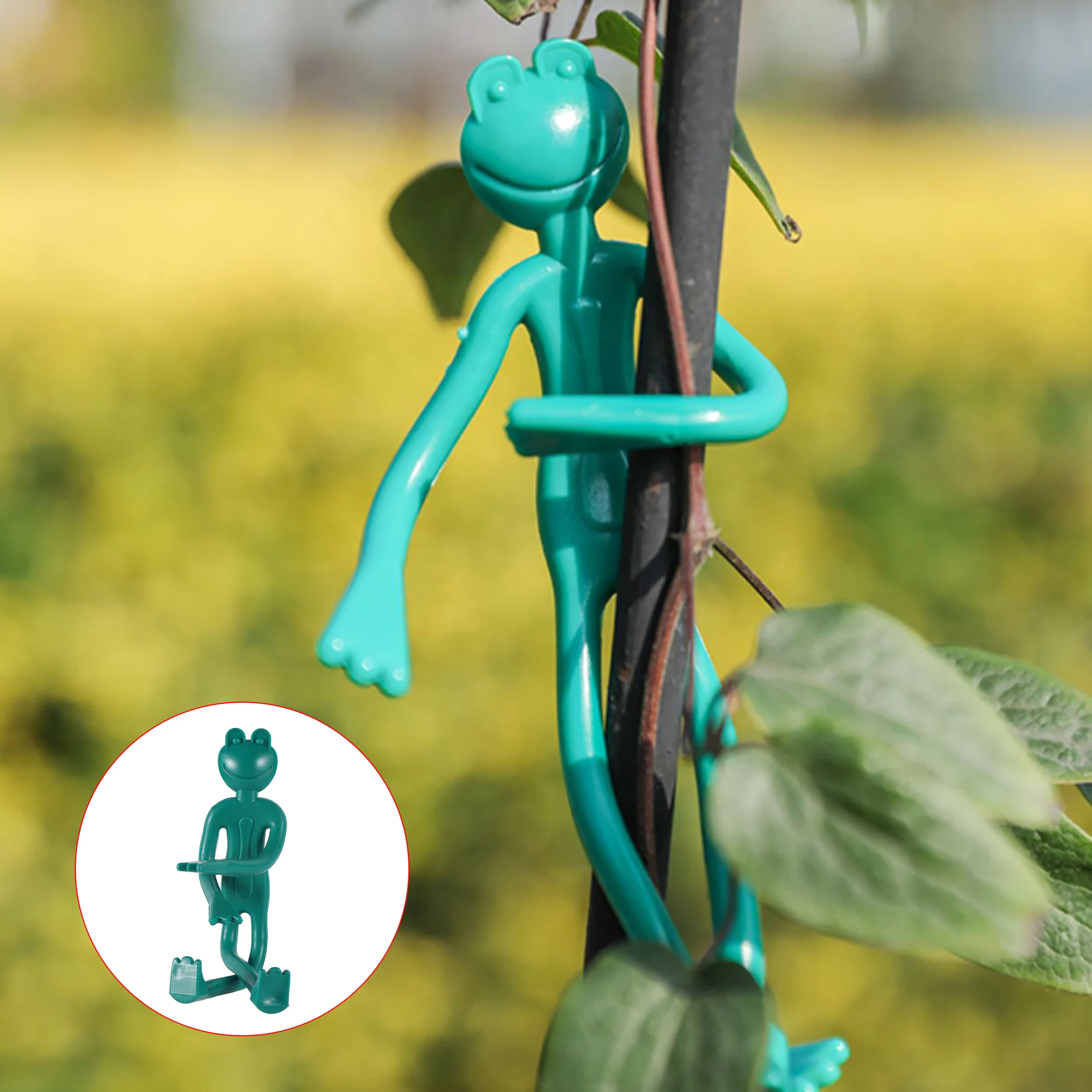 

2pcs Frog Branch Ties Cable Ties Tree Decorative Ties Frog Style Bendable Reusable Bendable Garden Ties Plant Support