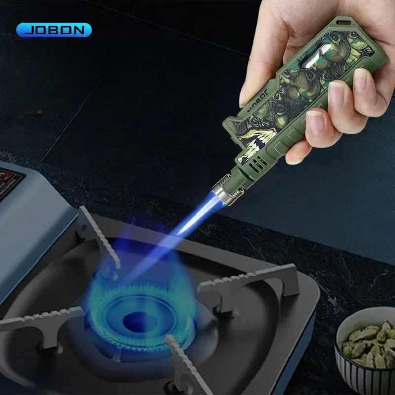JOBON Windproof Jet Flame Butane Gas Torch lighter Creative Telescopic Rod Ignition Outdoor Camping BBQ Kitchen Cigar Lighters
