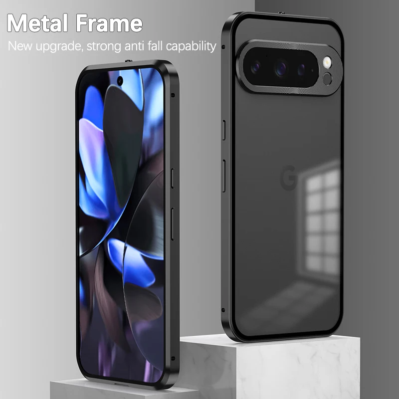 Luxus Metall Stoßstange Telefon Fall Für Google Pixel 7 8 9 10 Pro Aluminium Legierung Rahmen Stoßfest Zurück Abdeckung Für google Pixel 9 Pro XL