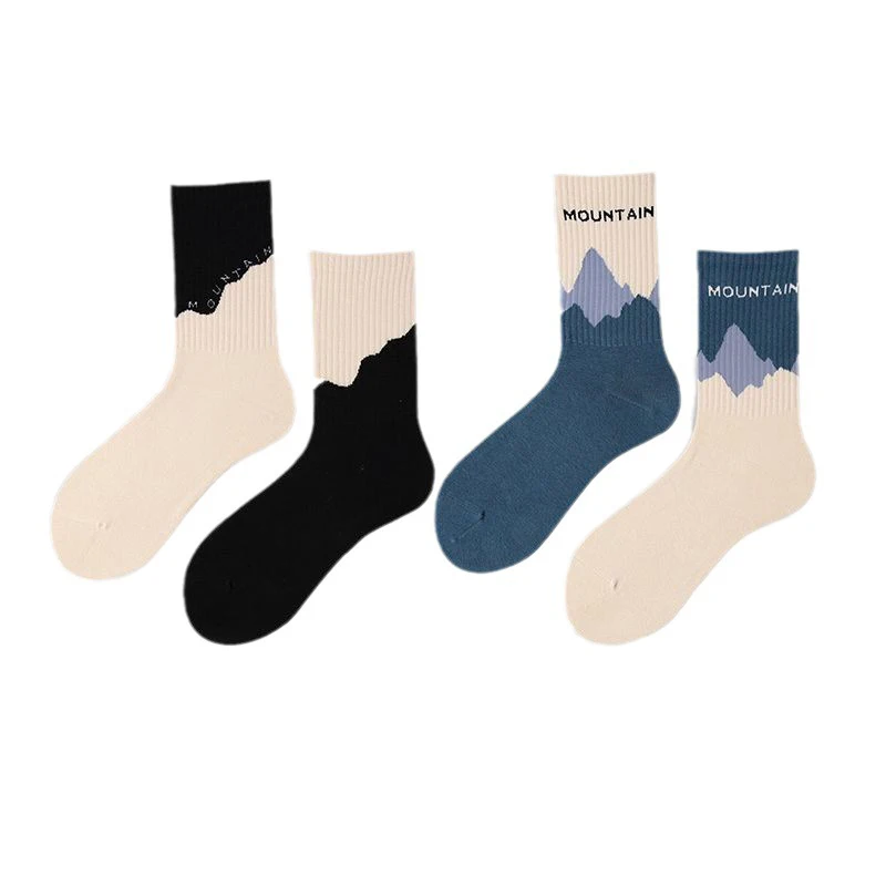 Couple Socks Sport Socks Mid-tube Socks Cotton Socks Foot Socks Boneless Breathable Printed Streetwear Fashion Crew Casual