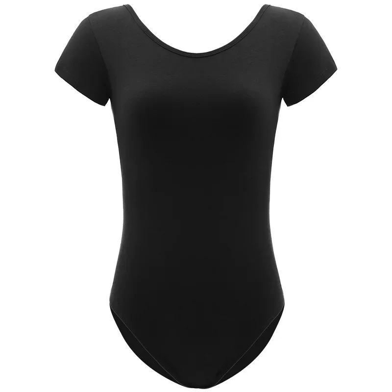 Body per balletto da donna abbigliamento da ballo per balletto per adulti tuta a maniche corte in cotone Spandex vestiti da ballo per Ballerina