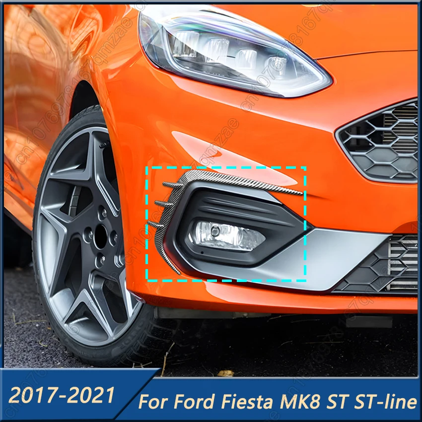 

Передний бампер автомобиля, нож, спойлер, решетка, модификация воздуховыпускного отверстия, глянцевый черный для Ford Fiesta MK8 ST ST-line 2017-2021