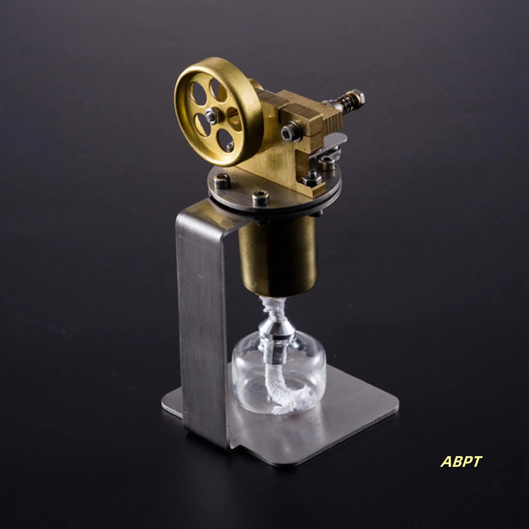 

Mini Stirling Engine Model, Full Copper Boiler Vertical Small Steam Engine Model Physical Experiment Gift