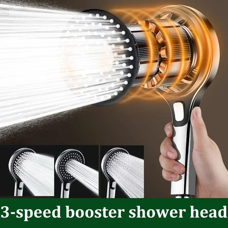 

Новая круглая насадка для душа, трехскоростная ручная насадка для душа с большой панелью, домашний набор для душа для ванны