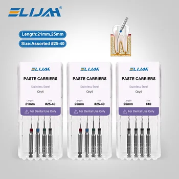 ELIJAH 4 adet/kutu 21/25mm Diş Lentulo Macun Taşıyıcılar Endodontik Raybalar Matkap Burs Endo Dosyaları Diş Hekimi Malzemeleri Enstrüman