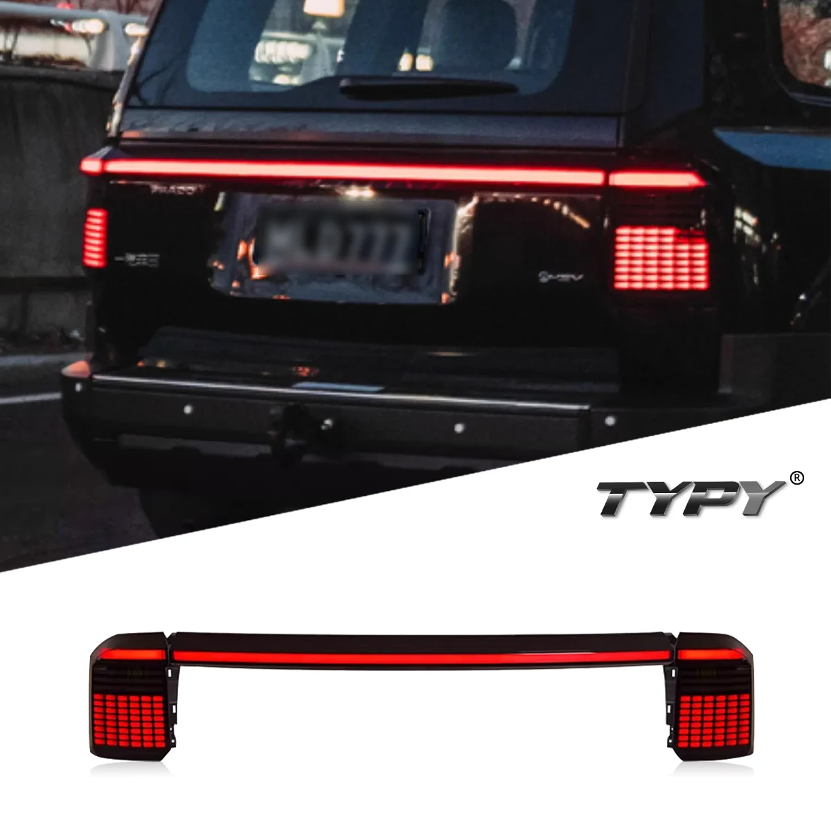 

TYPY Car For Toyota Prado Taillight 2024-2025 Upgrade Modified to New DRL Dynamic Turn Signal LED Taillight Auto Accessories