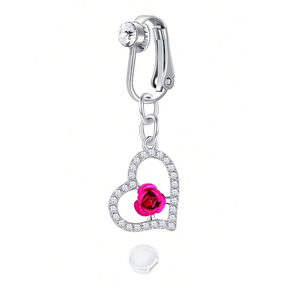 Fake Belly Button Ring Clip-On for Women