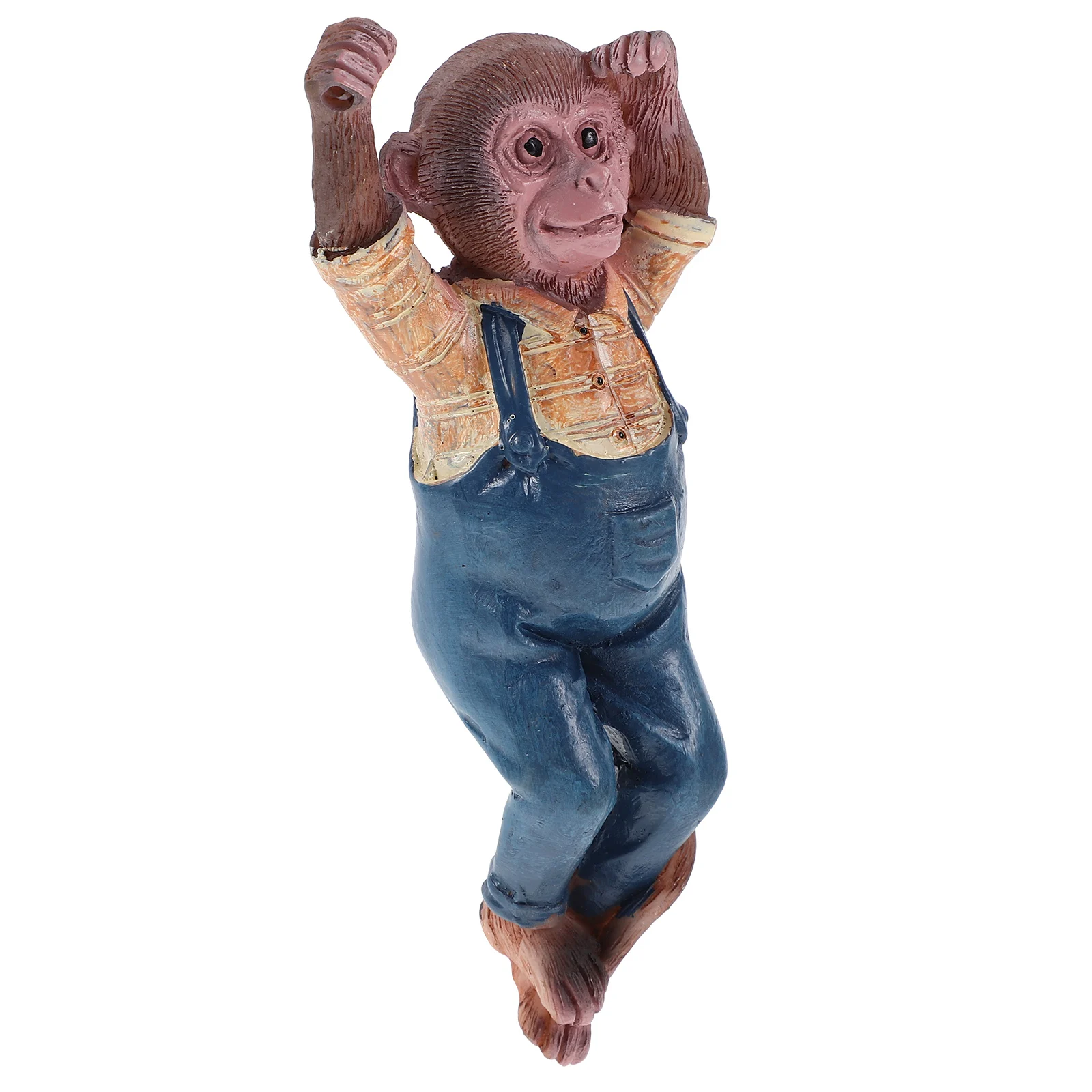 

Resin Monkey Statue Garden nament Lightweight Compact Outdoor Hanging Decor Yard Sculpture Exquisite Easter Home