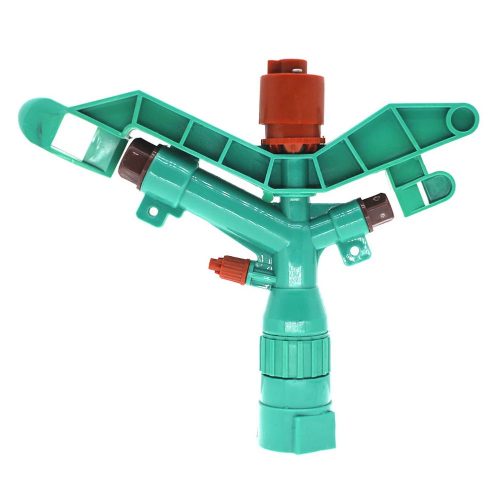Threaded Swing Arm Sprinkler Green PP Plastic Wide Coverage Oscillating Nozzle For Farm Garden Vegetable Maize Drip Irrigation S