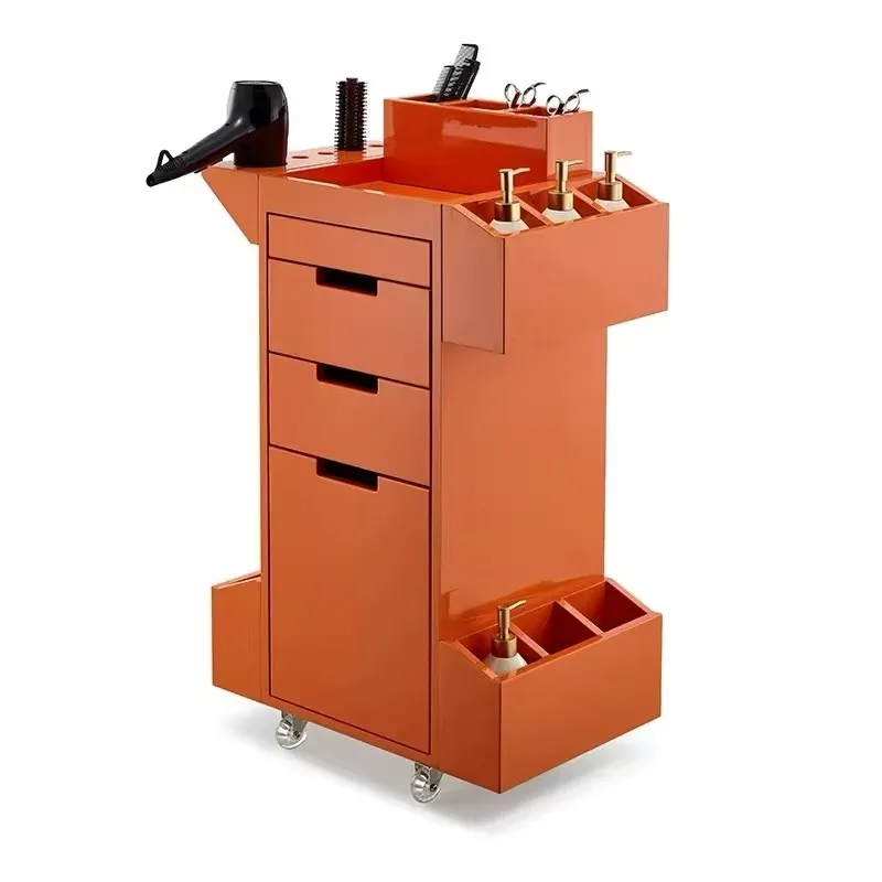 

Barber Shop Tool Cabinet Stainless Steel Hair Salon Tool Cabinet Hair Salon Special Cart Multi-function Rack
