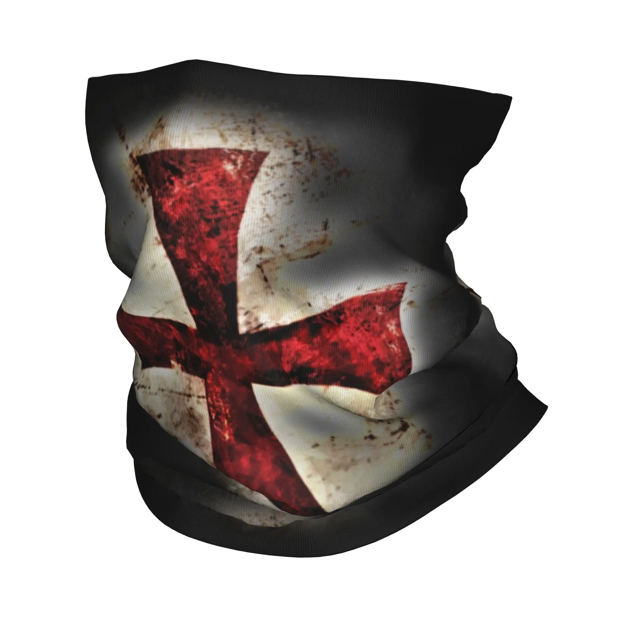 Custom Knights Templar Cross Bandana Neck Gaiter UV Protection Face Scarf Cover Men Medieval Emblem Headwear Tube Balaclava