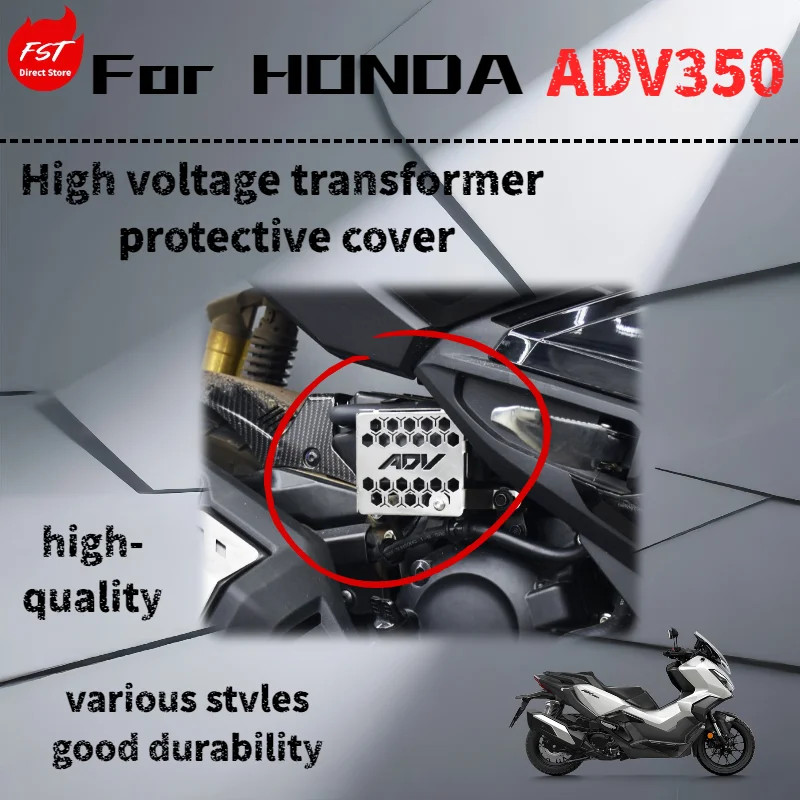 

For Honda ADV350, a modified high-voltage transformer protective cover and right-side protective decorative cover accessory.