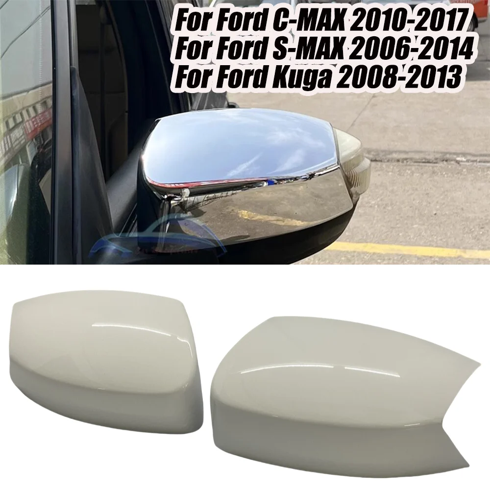 

Pair Car Side Wing Rearview Mirror Cover For Ford S-MAX 2006-2015 C-MAX 2011-2015 KUGA ESCAPE 2008 Replacement Mirror Cap