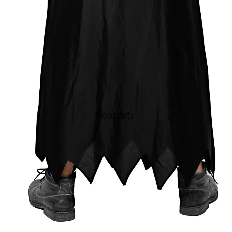 Adult Halloween Ghost Grim Reaper Cosplay Costume Scream Death Dress Up Props for Prom Men Horrible Movie Halloween Carnival Set