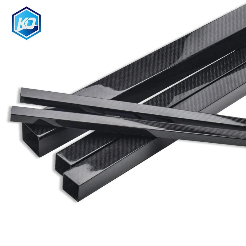 

1PCS 1000mm Long 3K Full Carbon Fiber Square Tube Plain Twill Spray Paint Bright Surface OD 20/22/24/25/26/28MM Roll Carbon Tube