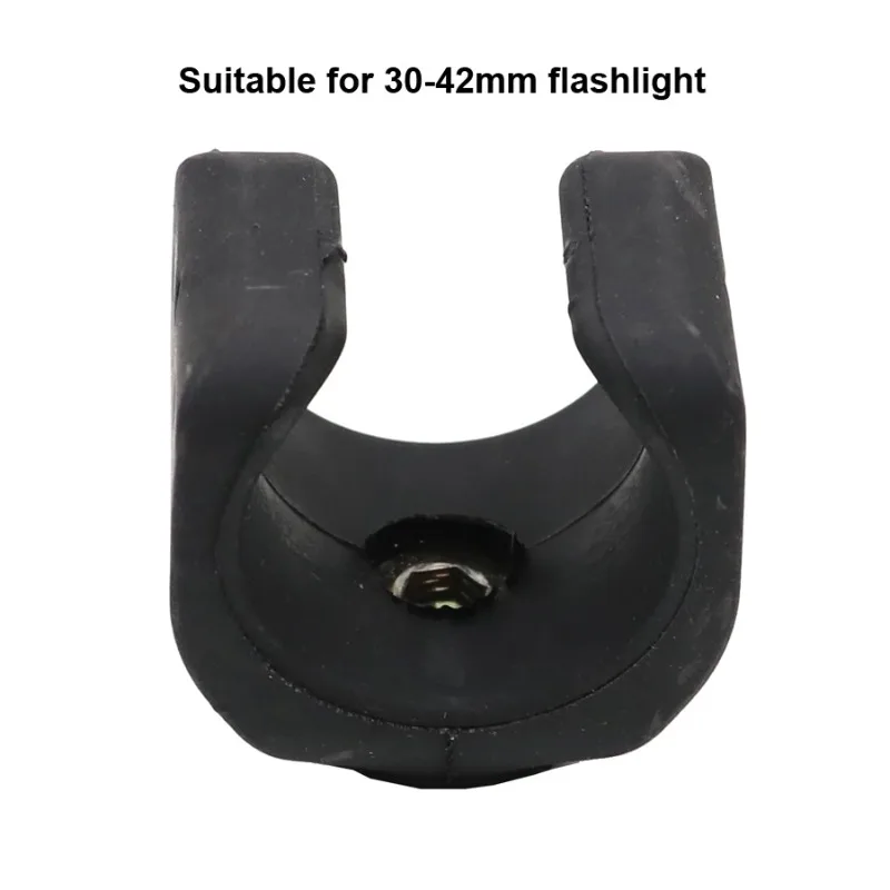 Big U Shaped Clip Mount Clamp for Tripod Monopod Diameter 30 - 42mm 26650 Flashlight torch Fishing Light Rubber Holder Stand