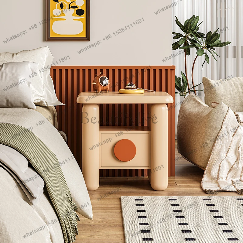 

Modern Minimalist Nightstand Premium Luxury Beauty Organizer Nightstand Drawers Storage Mesitas De Noche Bedroom Furniture