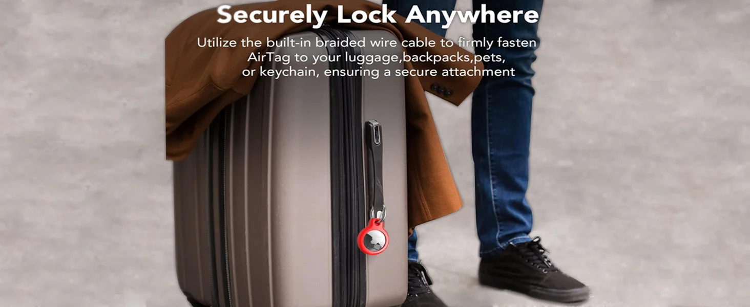 Eayburst TPU-Hülle für Apple AirTag mit Schlüsselring, Anti-Verlust AirTag GPS-Schutzhülle für Schlüssel, Taschen, Haustierhalsbänder, Gepäck – Detail 5