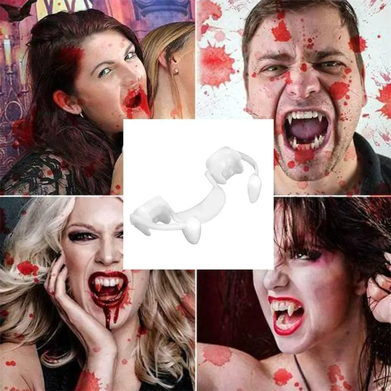 

Vampire Teeth Dentures FanGs CLassic PP HaLLoween Party CospLay Prop HaLLoween Costume Party Favors High Quality
