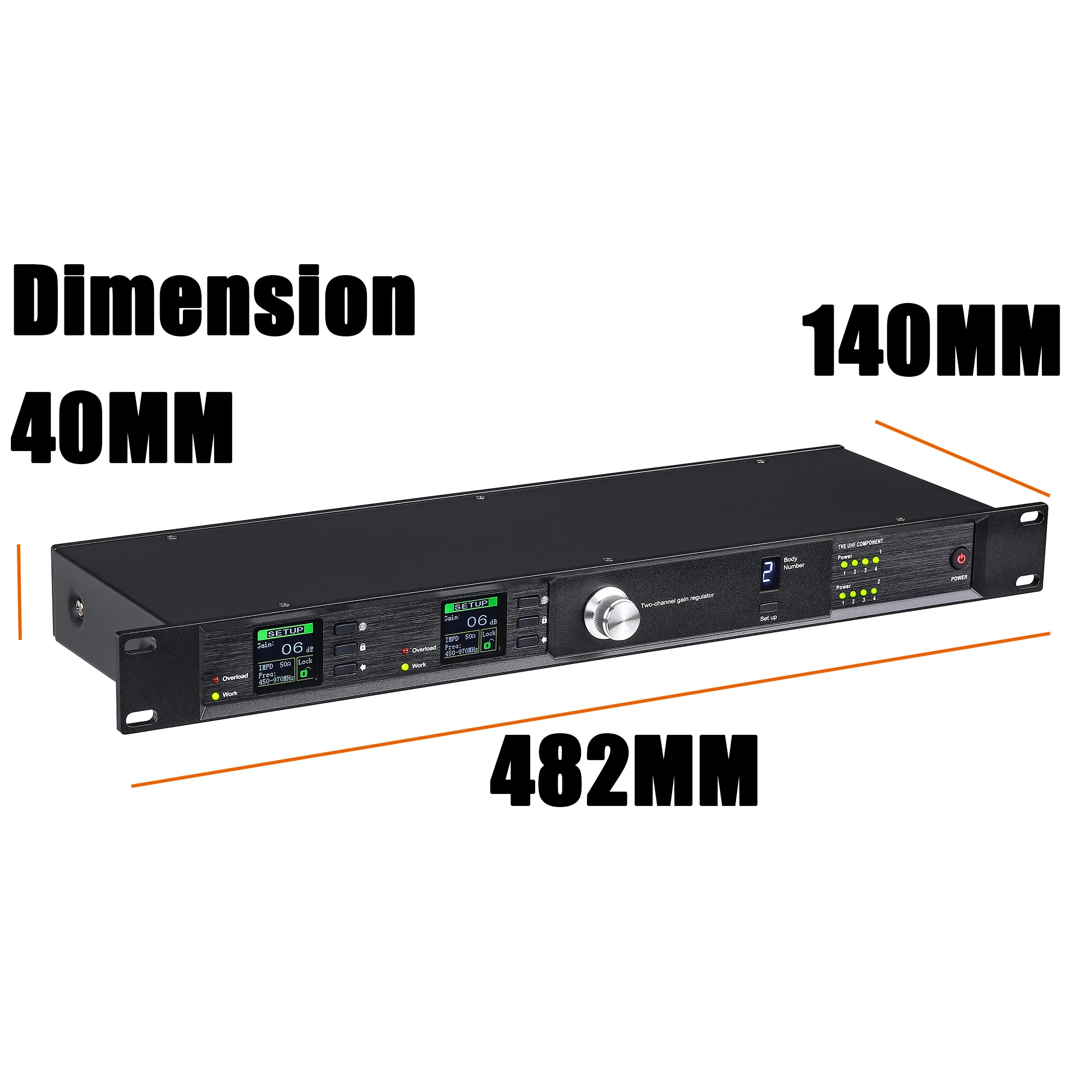 Leicozic 18 قناة RF إشارة الموزع 450-960MHZ الفاصل / الموحد تتالي لجميع الميكروفونات اللاسلكية UHF